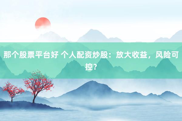 那个股票平台好 个人配资炒股：放大收益，风险可控？