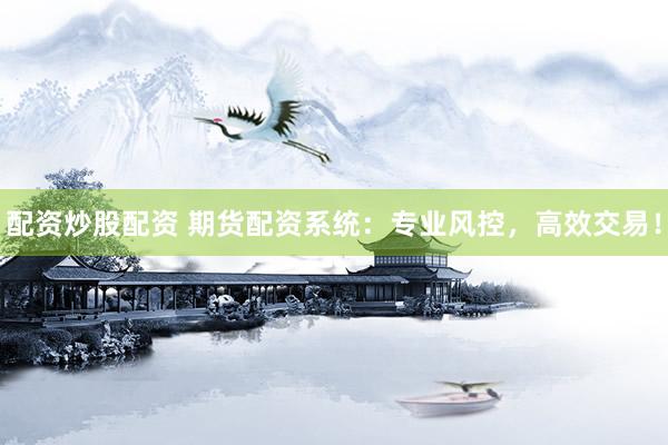 配资炒股配资 期货配资系统：专业风控，高效交易！