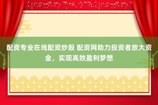 配资专业在线配资炒股 配资网助力投资者放大资金，实现高效盈利梦想