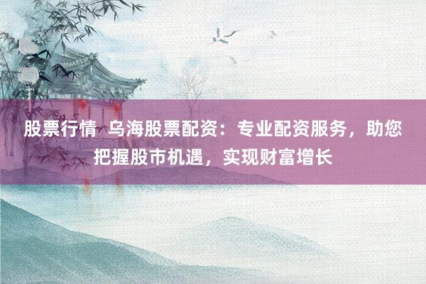 股票行情  乌海股票配资：专业配资服务，助您把握股市机遇，实现财富增长