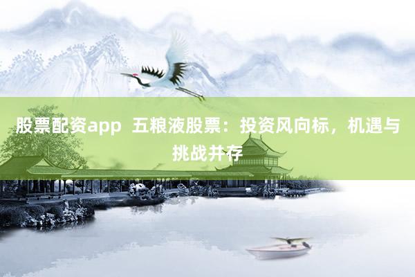 股票配资app  五粮液股票：投资风向标，机遇与挑战并存