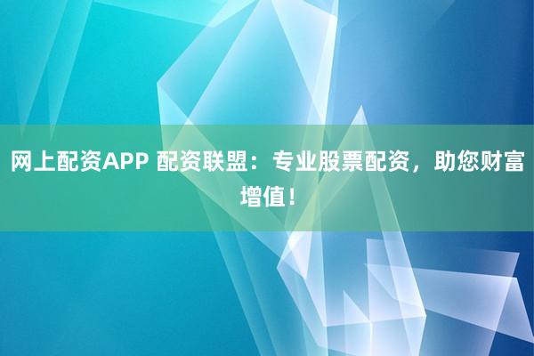 网上配资APP 配资联盟：专业股票配资，助您财富增值！
