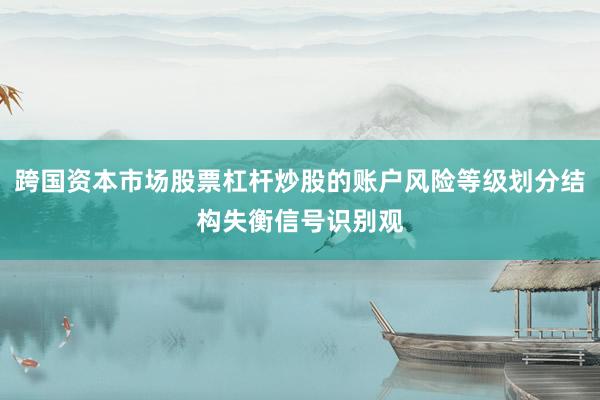 跨国资本市场股票杠杆炒股的账户风险等级划分结构失衡信号识别观