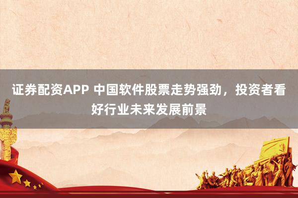证券配资APP 中国软件股票走势强劲，投资者看好行业未来发展前景