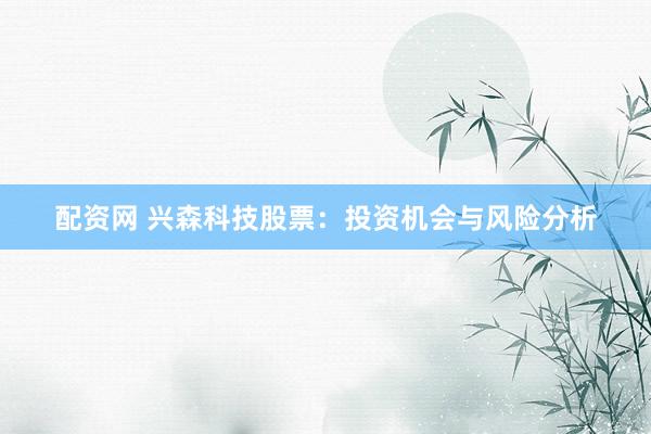 配资网 兴森科技股票：投资机会与风险分析